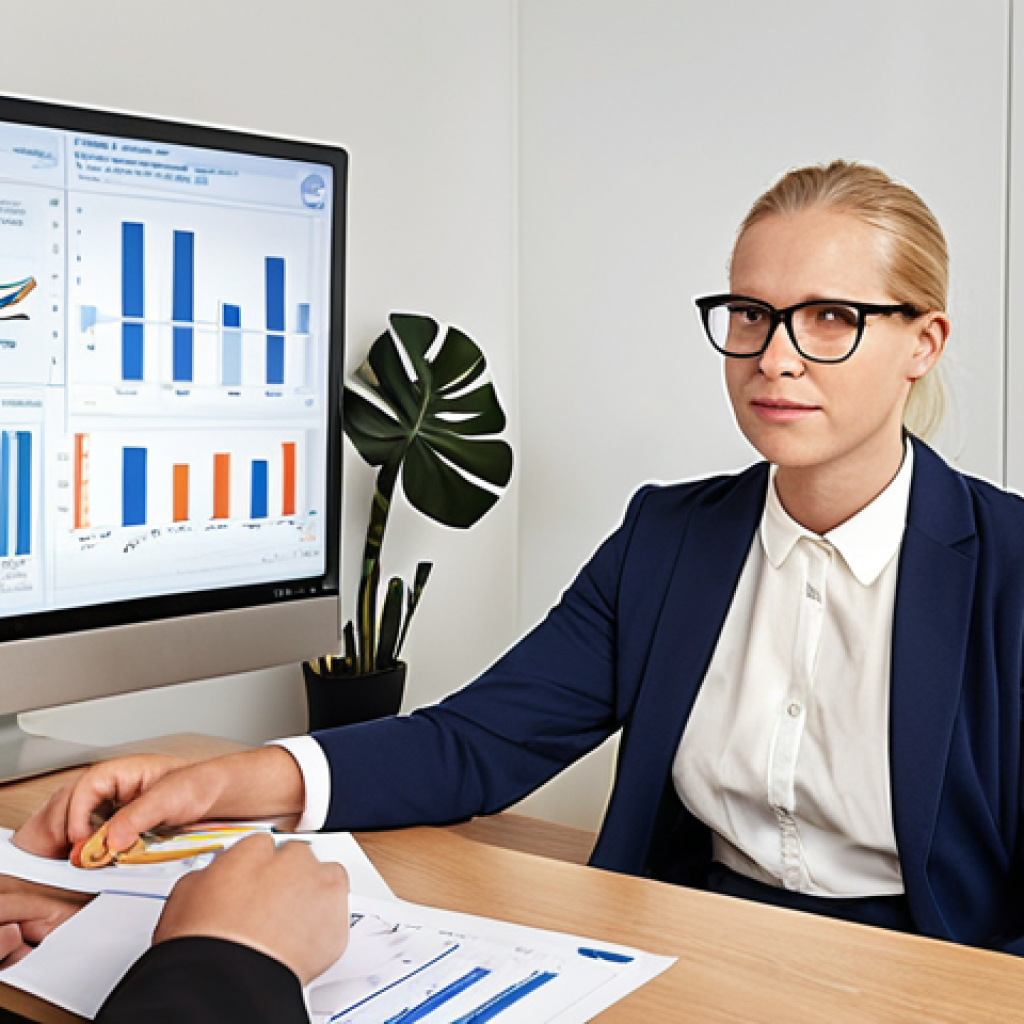**

Prompt: *A confident Swedish "handikapprådgivare" (disability counselor) sitting at a modern office desk, negotiating salary with a recruiter. Focus on professionalism and empowerment. A graph subtly displayed in the background shows increasing salary with experience.  Scandinavian design elements.*

**
